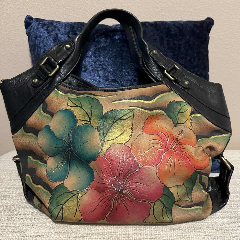 Anuschka Wild Hibiscus Purse
